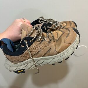 Hoka One One Anacapa Shoes 6.5 Hiking Trail Tan Brown